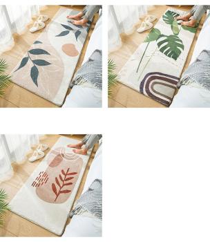 Großhandel B2B Teppich Bettvorleger aus Vlies Schlafzimmer Blätter Design